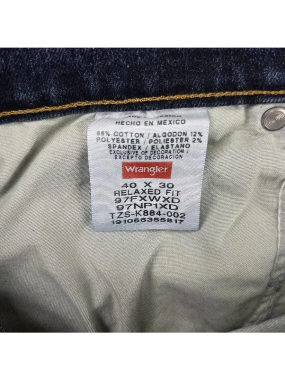 Wrangler Five Star Jeans Mens 40x30 Relaxed Straight Dark Wash Denim NWT
